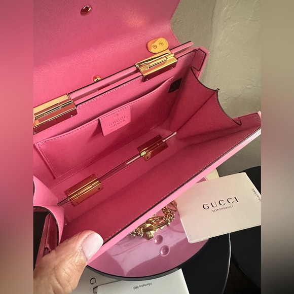 GUCCI 1969 Sylvie 🩷Temporarily Off Market🩷 Authentic Pink Acrylic/Leather 🩷💃 - Picture 10 of 16
